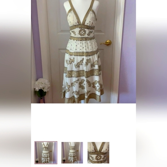 BCBG sundress with silver sequins - Picture 4 of 4